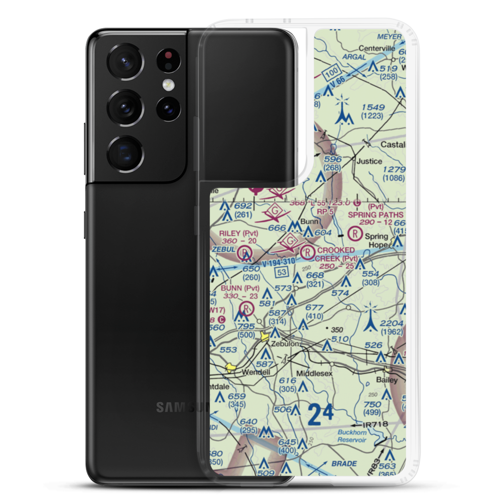 Crooked Creek Airport (7NC5) VFR Sectional Samsung Case Samsung Galaxy S21 Ultra model shown