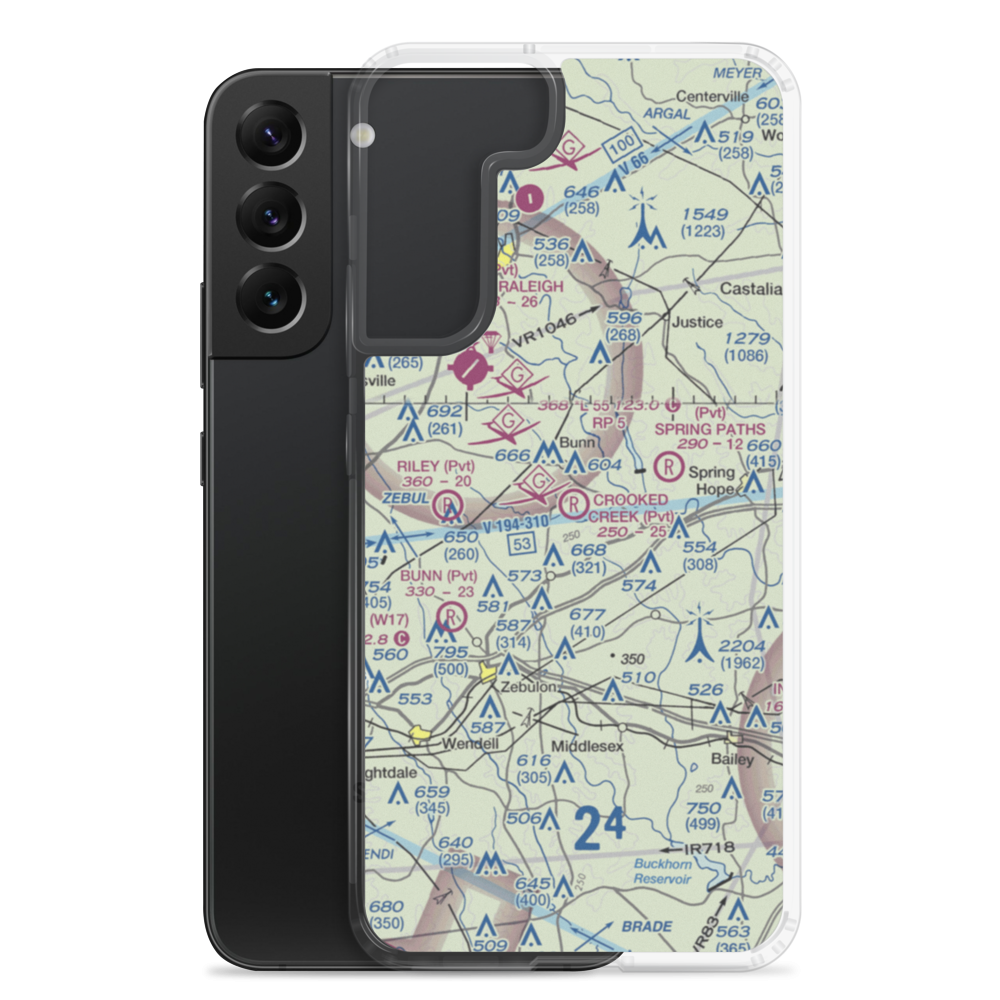 Crooked Creek Airport (7NC5) VFR Sectional Samsung Case Samsung Galaxy S22 Plus model shown