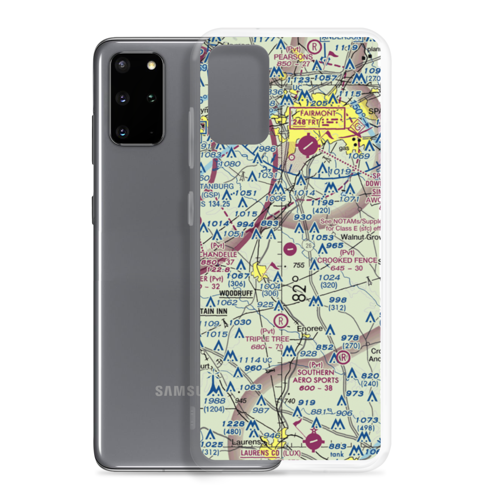 Crooked Fence Farm Airport (3SC4) VFR Sectional Samsung Case Samsung Galaxy S20 Plus model shown