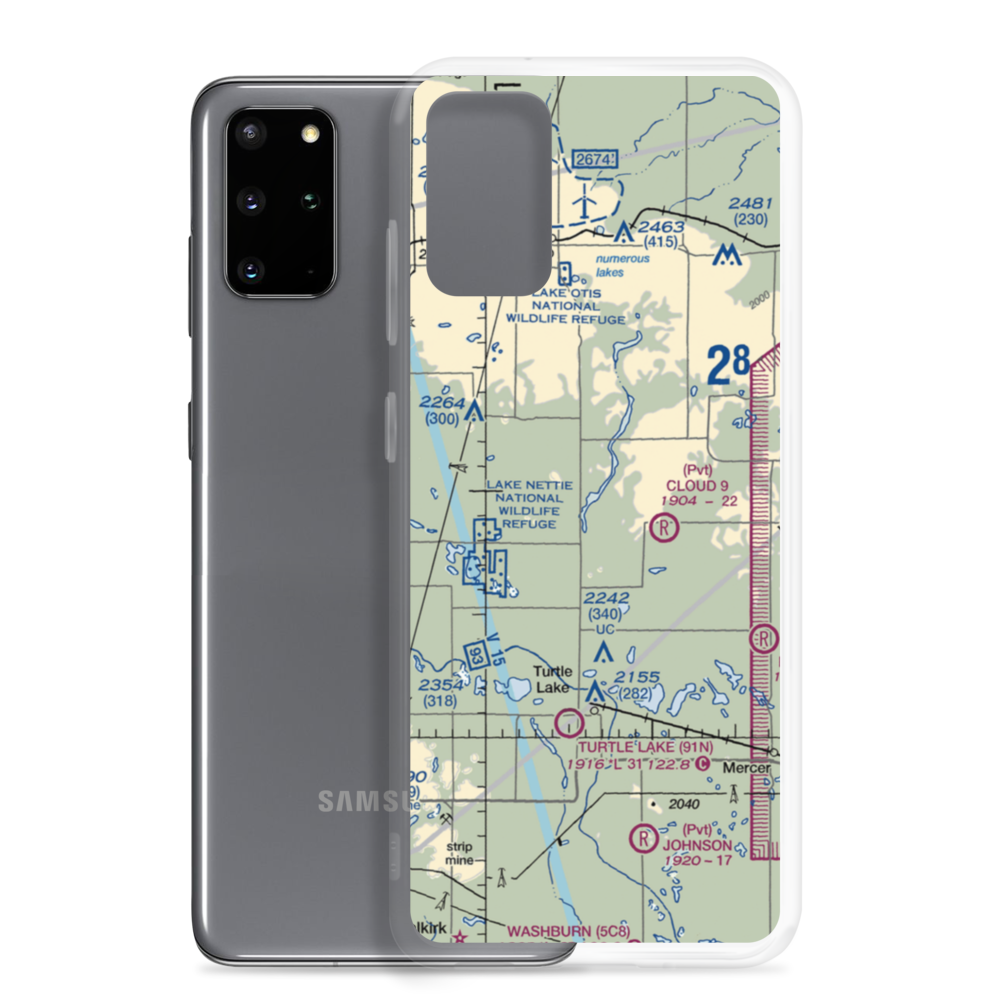 Crooked Lake Airstrip (20ND) VFR Sectional Samsung Case Samsung Galaxy S20 Plus model shown