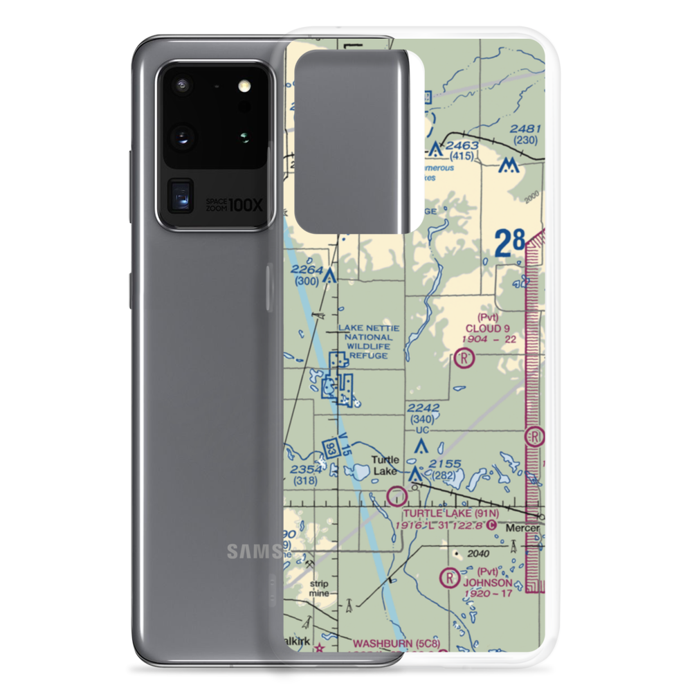 Crooked Lake Airstrip (20ND) VFR Sectional Samsung Case Samsung Galaxy S20 Ultra model shown