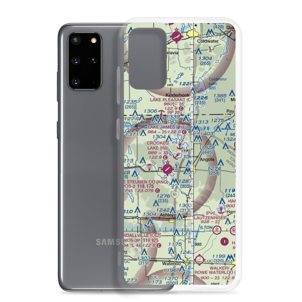 Crooked Lake Seaplane Base (I58) VFR Sectional Samsung Case Samsung Galaxy S20 Plus model shown