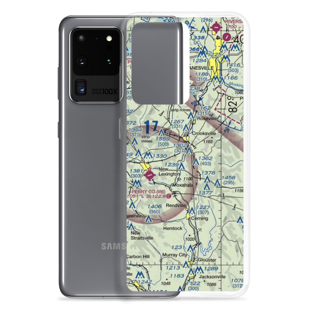 Crooksville Airport (I84) VFR Sectional Samsung Case Samsung Galaxy S20 Ultra model shown