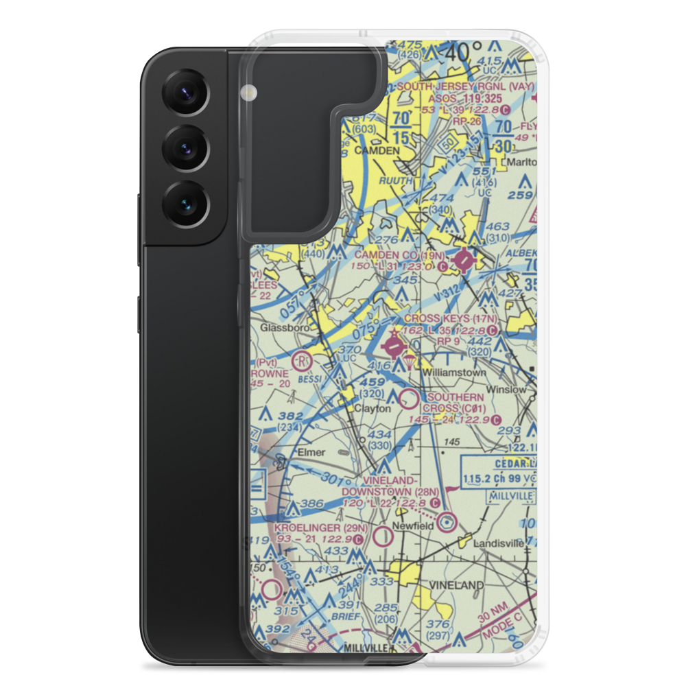 Cross Keys Airport (17N) VFR Sectional Samsung Case Samsung Galaxy S22 Plus model shown