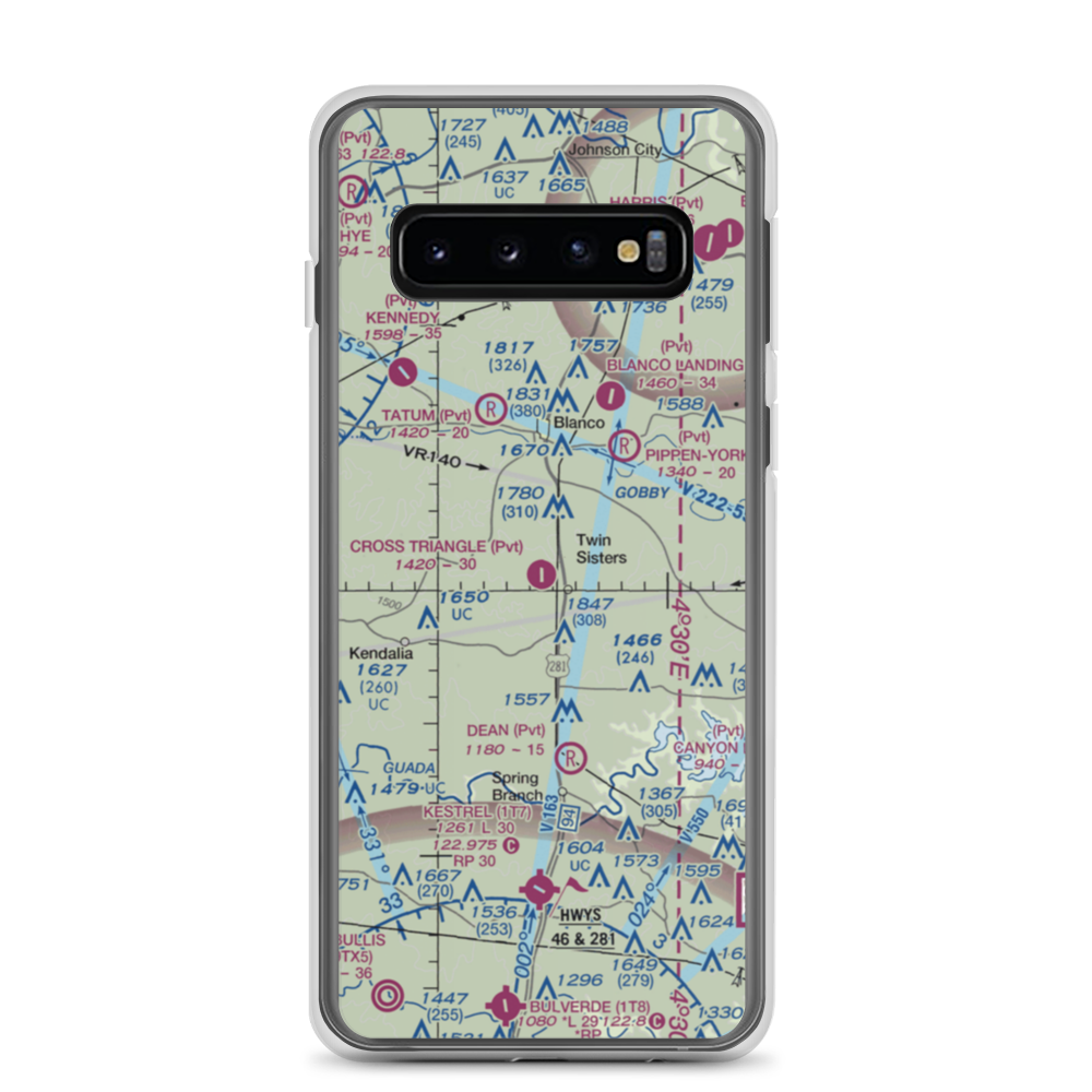Cross Triangle Ranch Airport (2XS5) VFR Sectional Samsung Case Samsung Galaxy S10 model shown