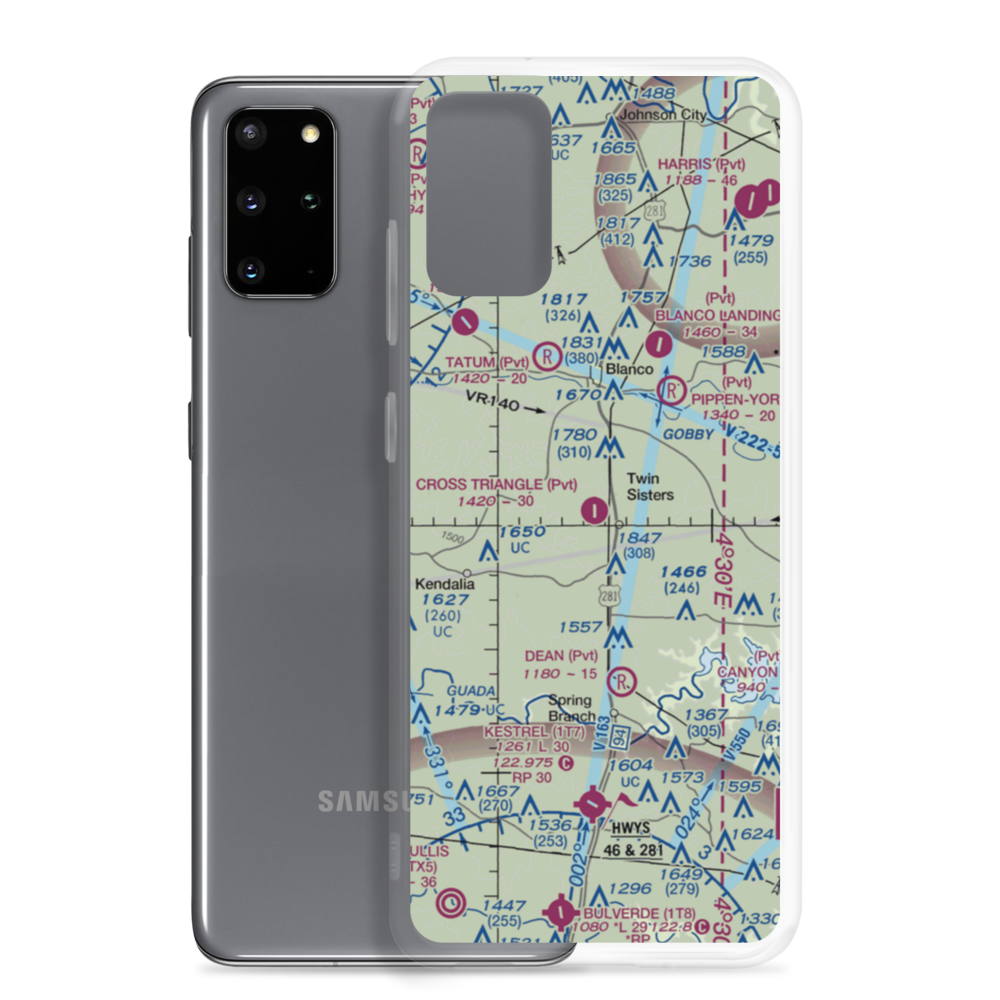 Cross Triangle Ranch Airport (2XS5) VFR Sectional Samsung Case Samsung Galaxy S20 Plus model shown