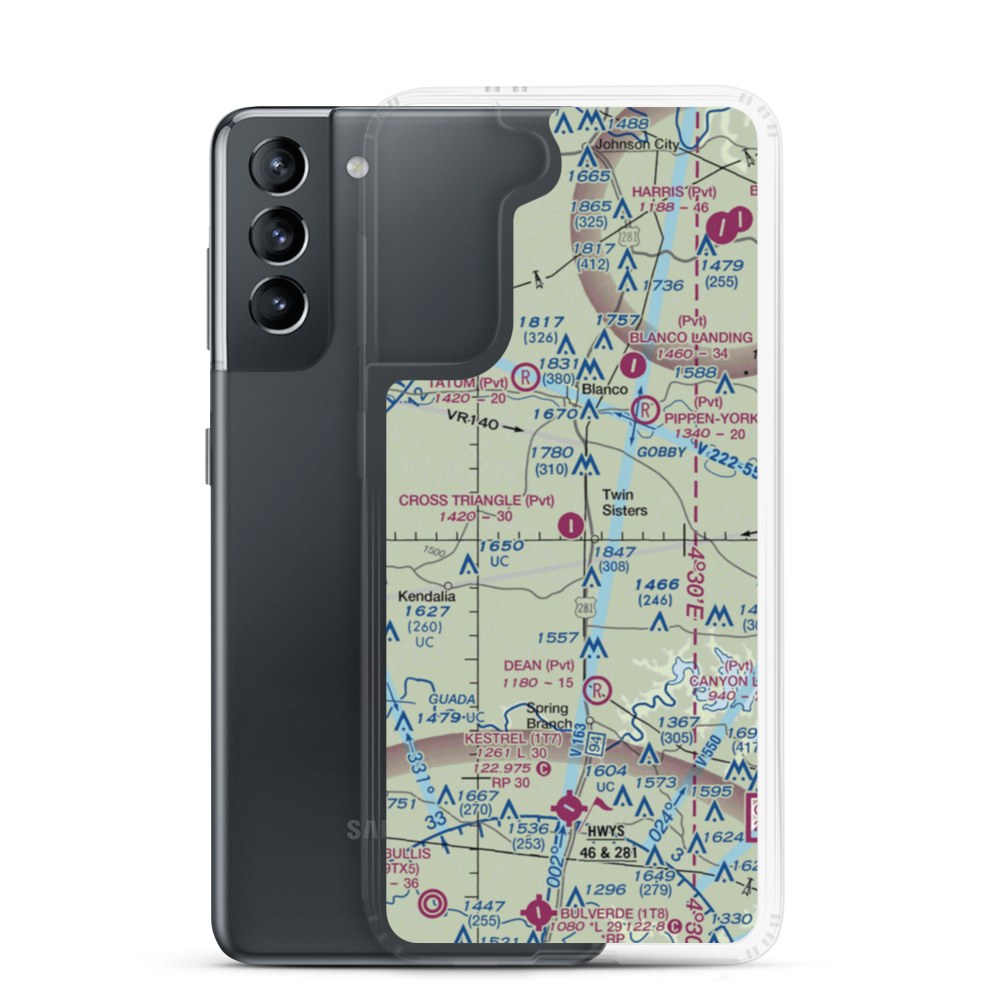 Cross Triangle Ranch Airport (2XS5) VFR Sectional Samsung Case Samsung Galaxy S21 model shown