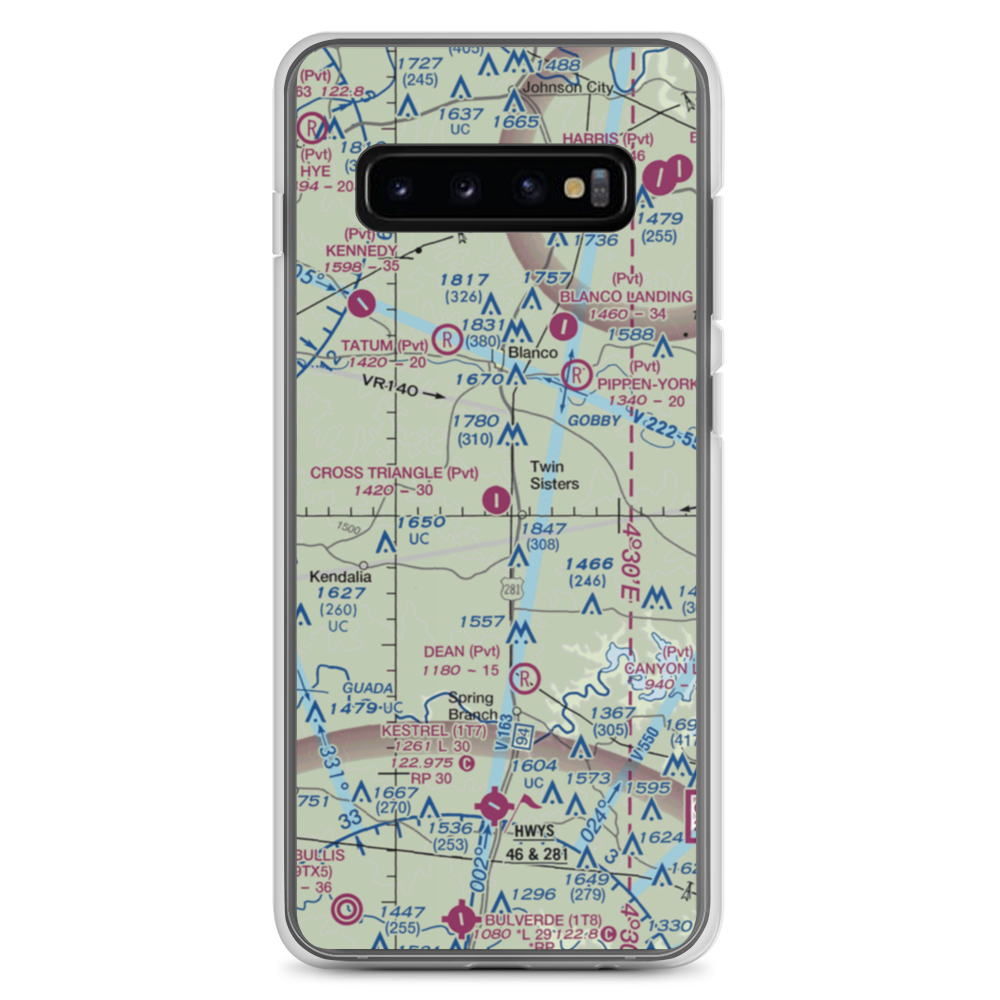 Cross Triangle Ranch Airport (2XS5) VFR Sectional Samsung Case Samsung Galaxy S10+ model shown