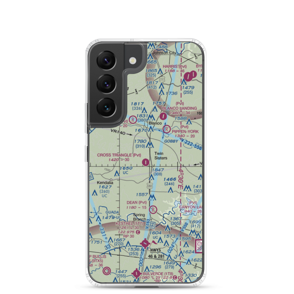 Cross Triangle Ranch Airport (2XS5) VFR Sectional Samsung Case Samsung Galaxy S22 model shown