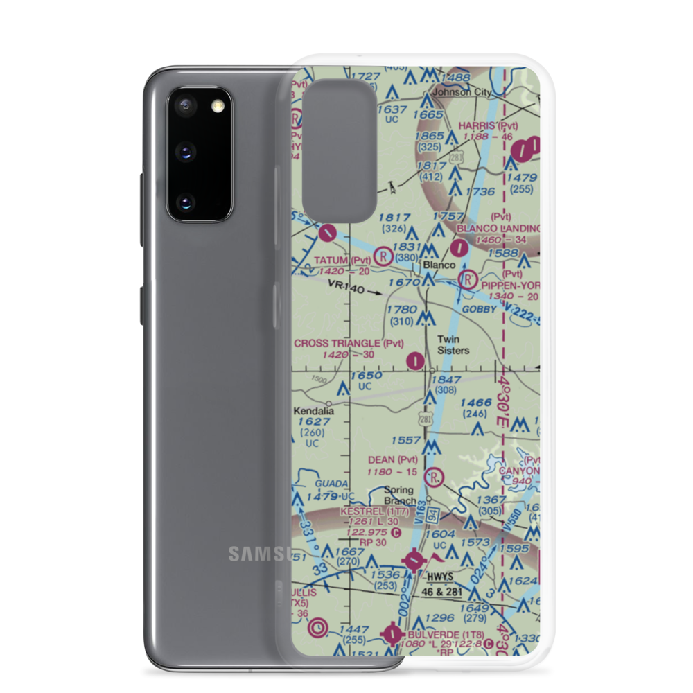 Cross Triangle Ranch Airport (2XS5) VFR Sectional Samsung Case Samsung Galaxy S20 model shown