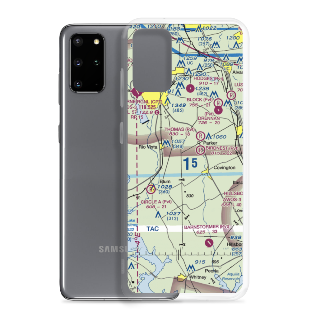 Cross Wind Acres Airport (TE47) VFR Sectional Samsung Case Samsung Galaxy S20 Plus model shown
