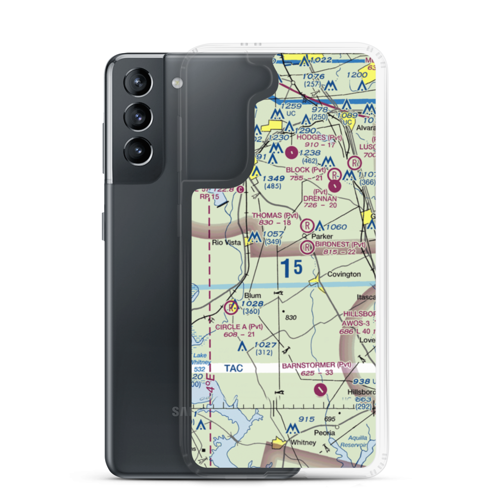 Cross Wind Acres Airport (TE47) VFR Sectional Samsung Case Samsung Galaxy S21 model shown