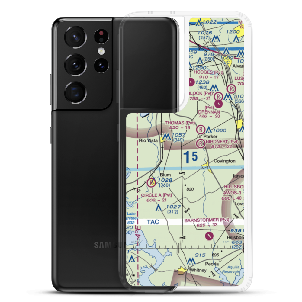 Cross Wind Acres Airport (TE47) VFR Sectional Samsung Case Samsung Galaxy S21 Ultra model shown