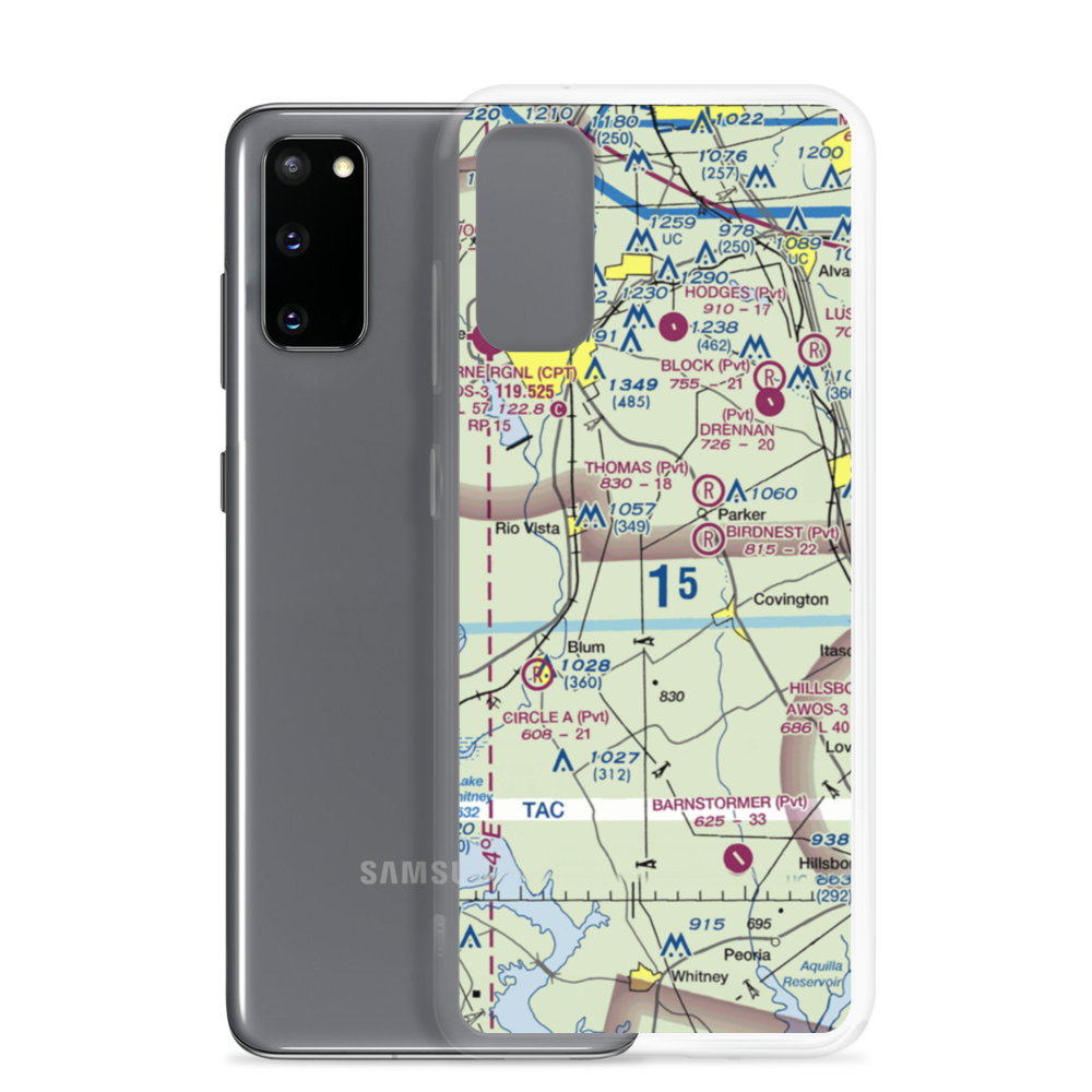 Cross Wind Acres Airport (TE47) VFR Sectional Samsung Case Samsung Galaxy S20 model shown
