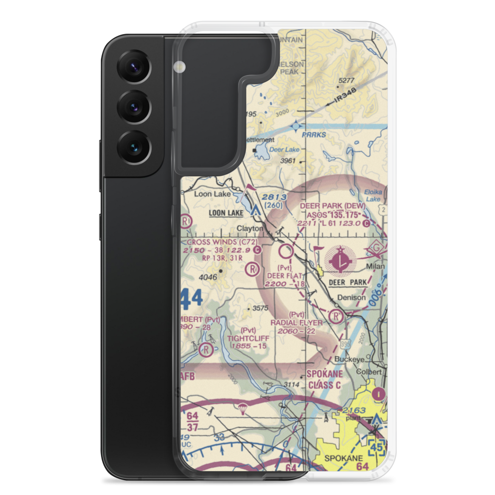 Cross Winds Airport (C72) VFR Sectional Samsung Case Samsung Galaxy S22 Plus model shown