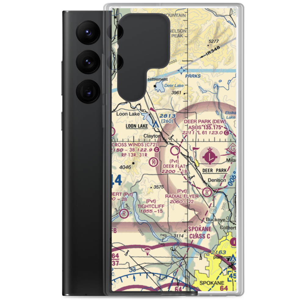 Cross Winds Airport (C72) VFR Sectional Samsung Case Samsung Galaxy S22 Ultra model shown