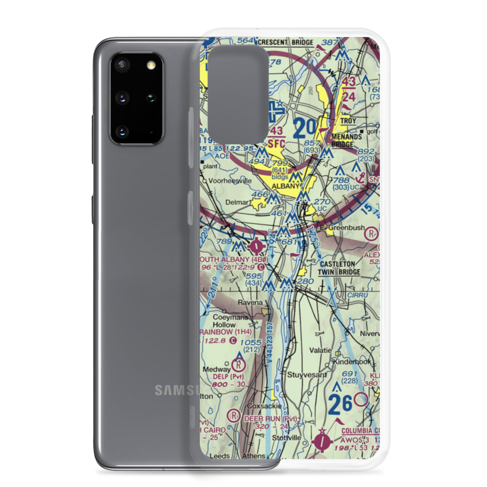 Cross' Farm Airport (4NY4) VFR Sectional Samsung Case Samsung Galaxy S20 Plus model shown