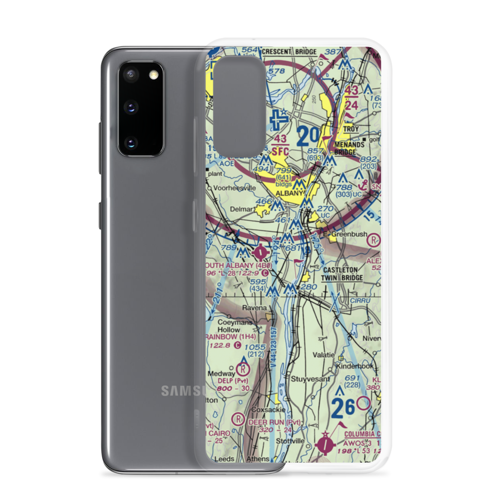Cross' Farm Airport (4NY4) VFR Sectional Samsung Case Samsung Galaxy S20 model shown
