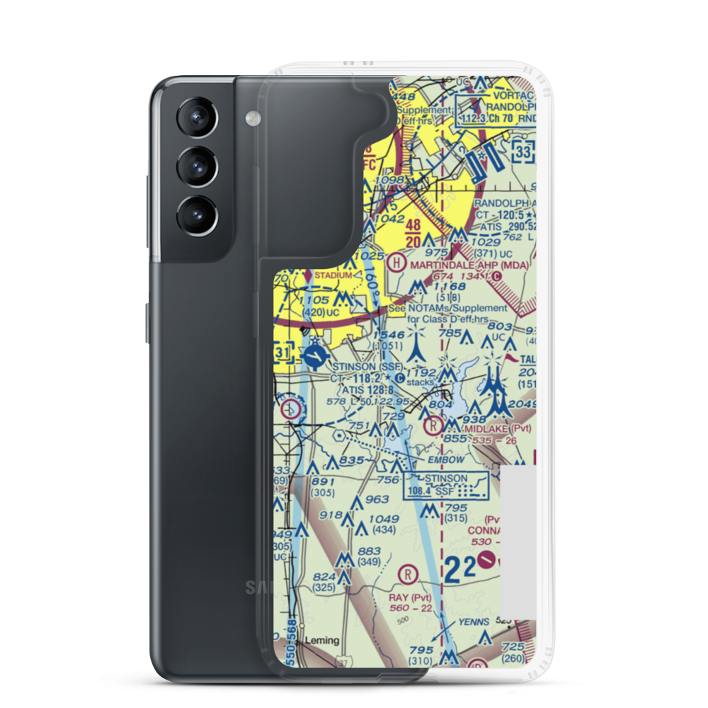 Cross-B Airport (24XA) VFR Sectional Samsung Case Samsung Galaxy S21 model shown
