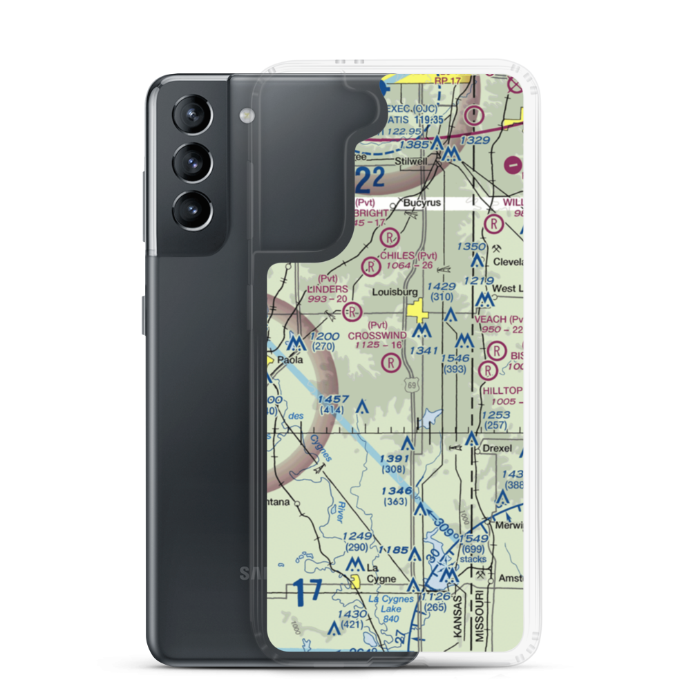 Crosswind Airfield (SN88) VFR Sectional Samsung Case Samsung Galaxy S21 model shown