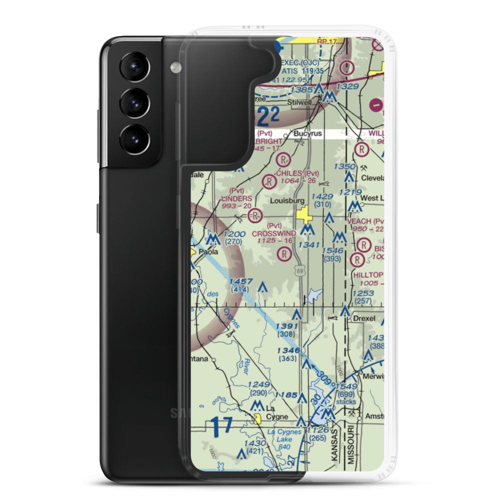 Crosswind Airfield (SN88) VFR Sectional Samsung Case Samsung Galaxy S21 Plus model shown