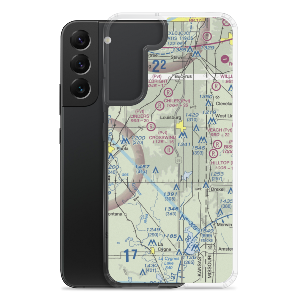 Crosswind Airfield (SN88) VFR Sectional Samsung Case Samsung Galaxy S22 Plus model shown