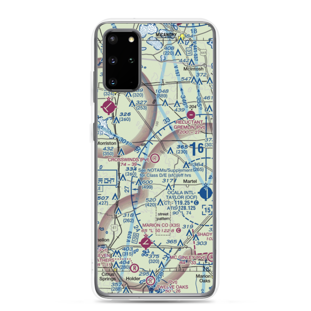 Crosswind Farm Airport (FL19) VFR Sectional Samsung Case Samsung Galaxy S20 Plus model shown