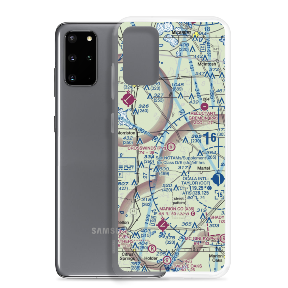 Crosswind Farm Airport (FL19) VFR Sectional Samsung Case Samsung Galaxy S20 Plus model shown