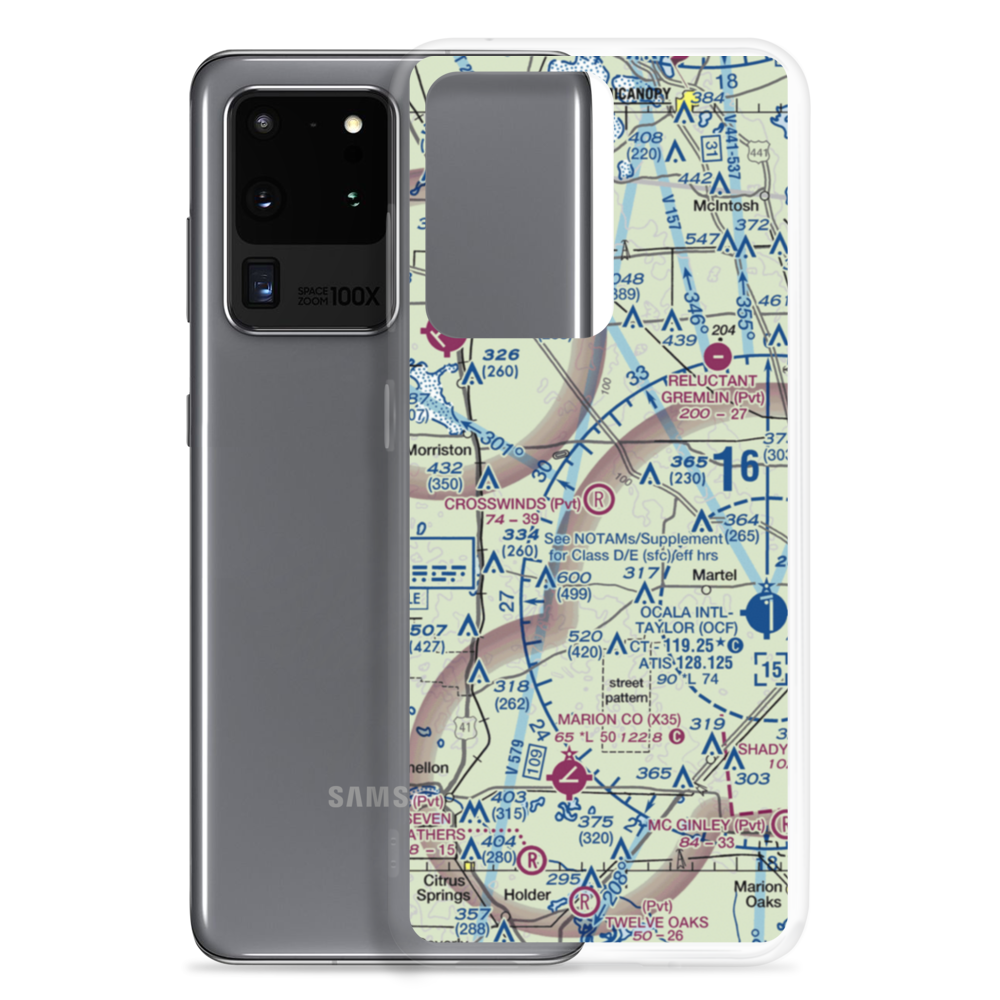 Crosswind Farm Airport (FL19) VFR Sectional Samsung Case Samsung Galaxy S20 Ultra model shown