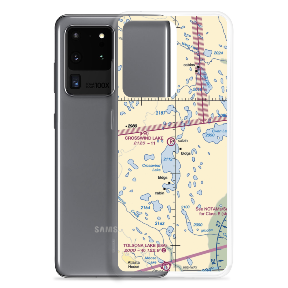 Crosswind Lake Airport (1AK2) VFR Sectional Samsung Case Samsung Galaxy S20 Ultra model shown