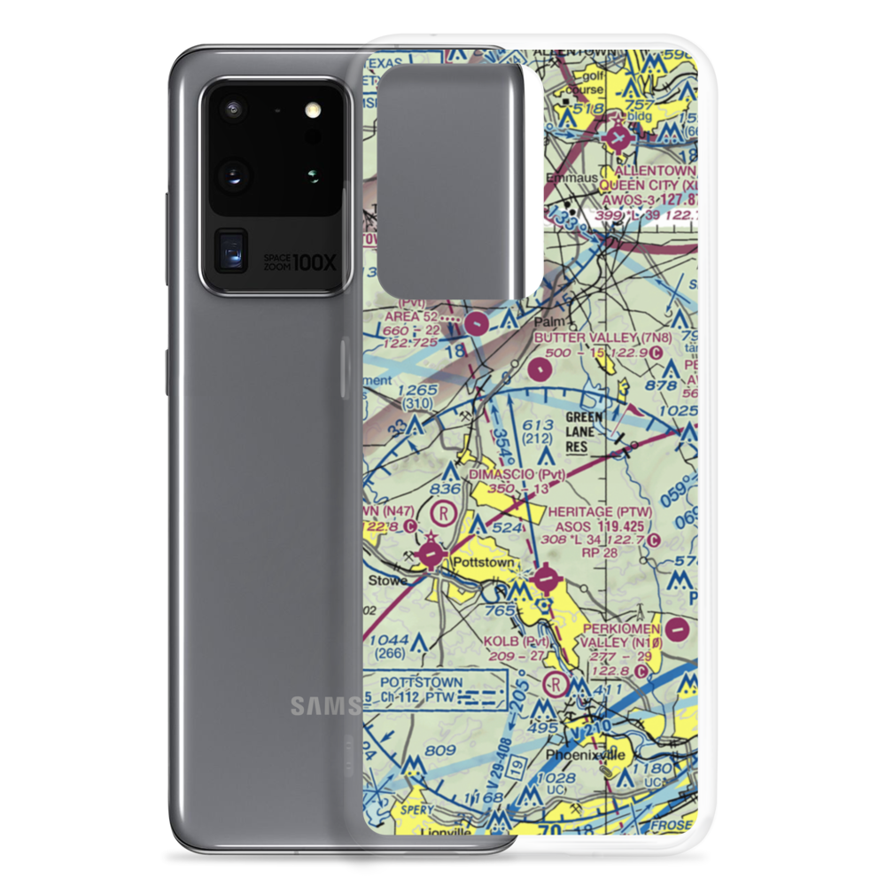 Crosswinds Airfield (PN00) VFR Sectional Samsung Case Samsung Galaxy S20 Ultra model shown