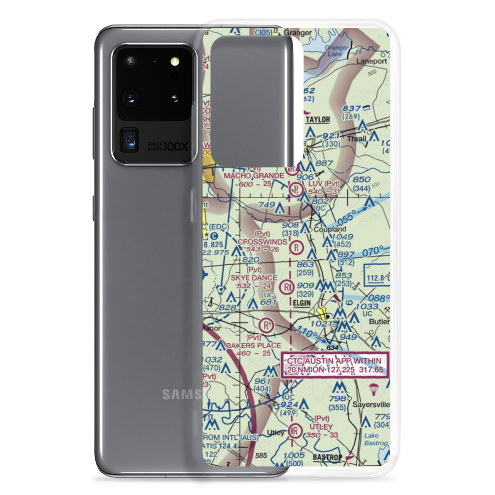 Crosswinds Airfield (TE96) VFR Sectional Samsung Case Samsung Galaxy S20 Ultra model shown