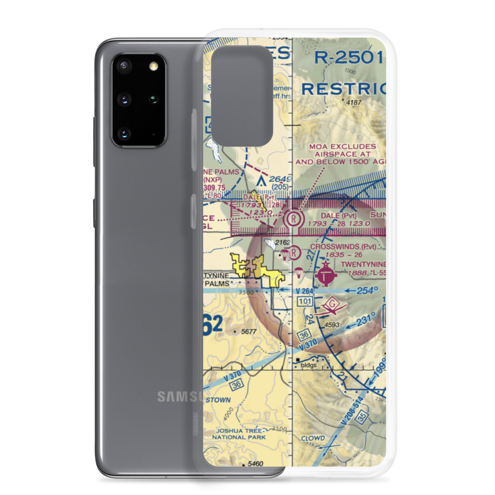 Crosswinds Airport (2CA3) VFR Sectional Samsung Case Samsung Galaxy S20 Plus model shown