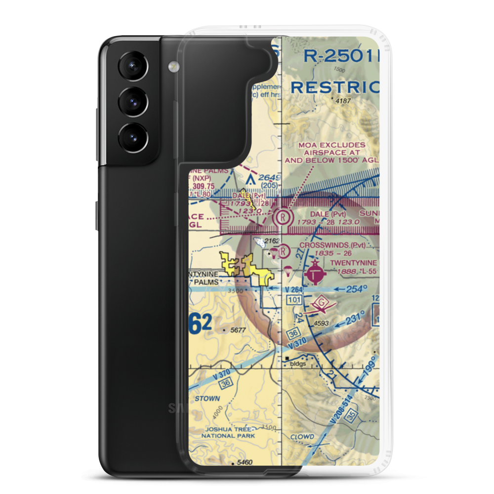 Crosswinds Airport (2CA3) VFR Sectional Samsung Case Samsung Galaxy S21 Plus model shown