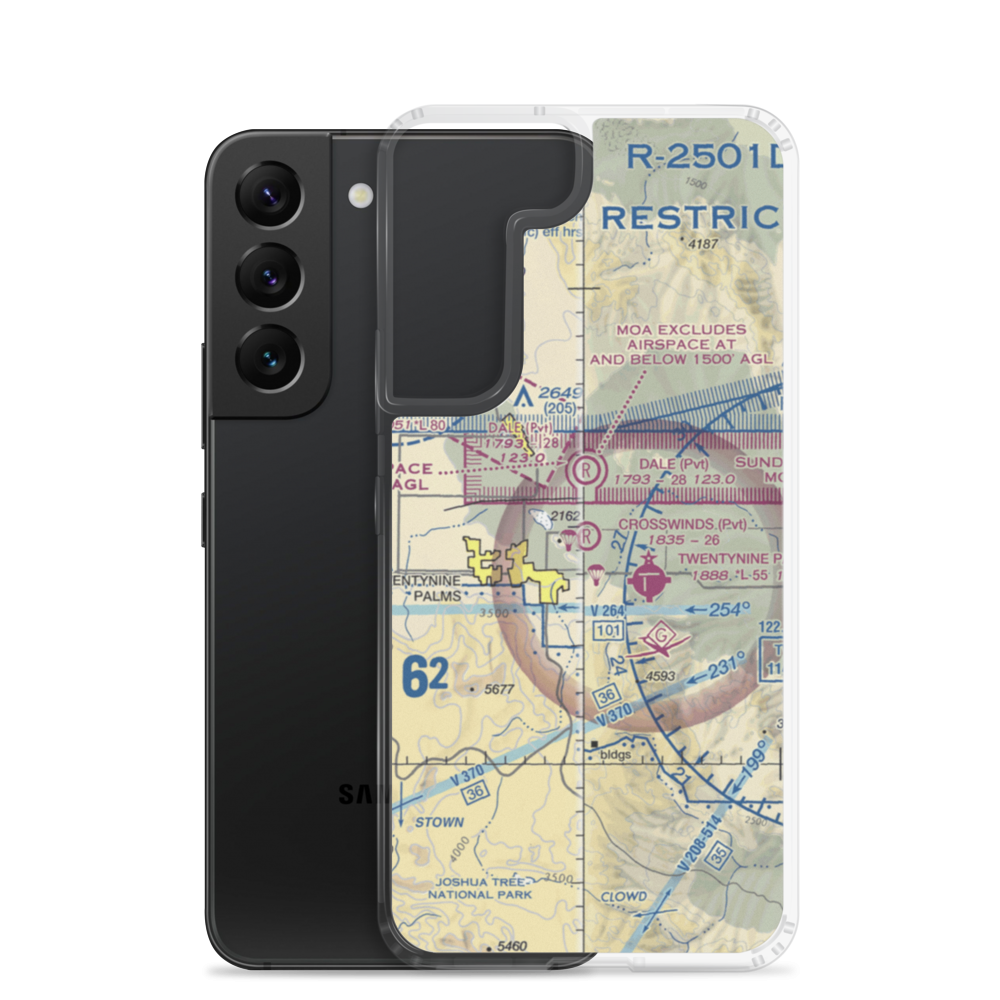 Crosswinds Airport (2CA3) VFR Sectional Samsung Case Samsung Galaxy S22 model shown
