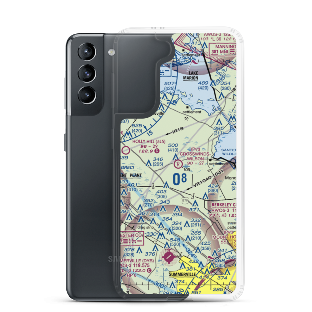 Crosswinds-Wilson Private Airport (SC37) VFR Sectional Samsung Case Samsung Galaxy S21 model shown