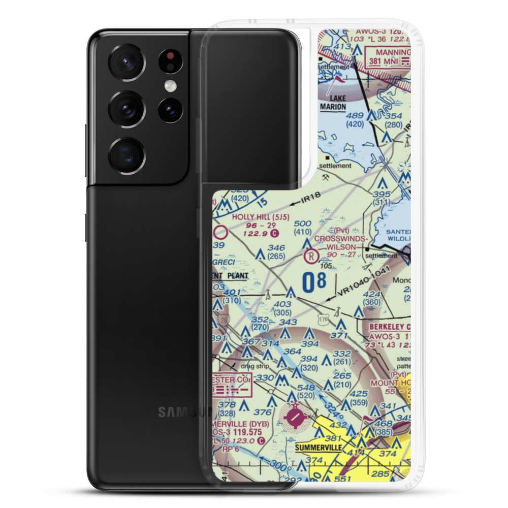 Crosswinds-Wilson Private Airport (SC37) VFR Sectional Samsung Case Samsung Galaxy S21 Ultra model shown