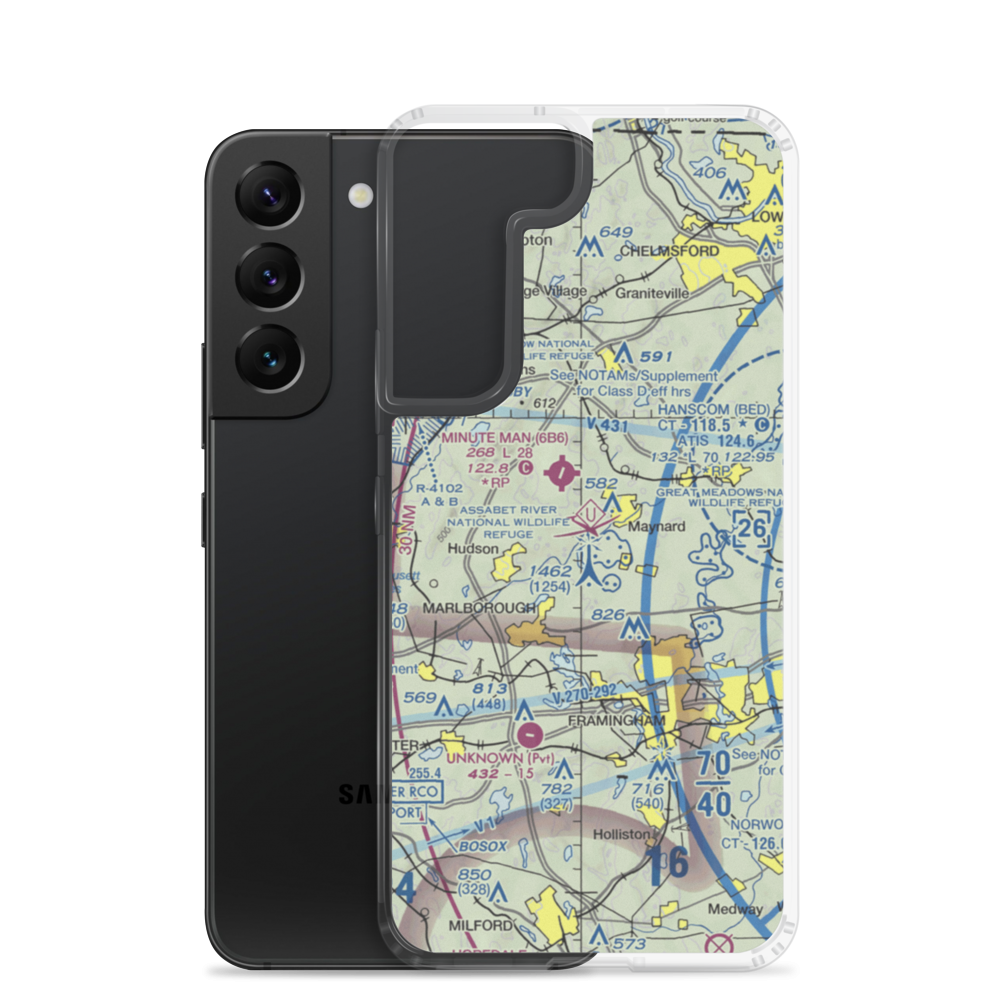 Crow Island Airport (Pvt) (8MA4) VFR Sectional Samsung Case Samsung Galaxy S22 model shown