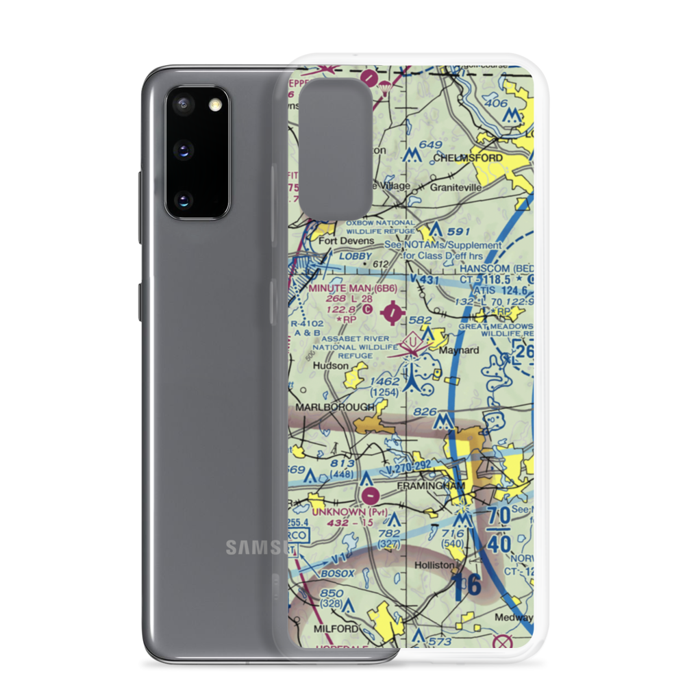 Crow Island Airport (Pvt) (8MA4) VFR Sectional Samsung Case Samsung Galaxy S20 model shown