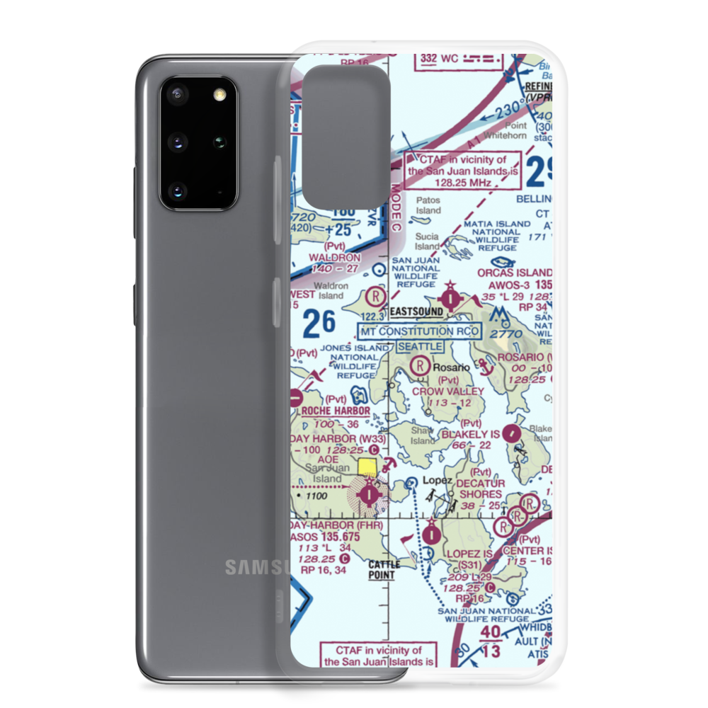 Crow Valley Airport (WA39) VFR Sectional Samsung Case Samsung Galaxy S20 Plus model shown