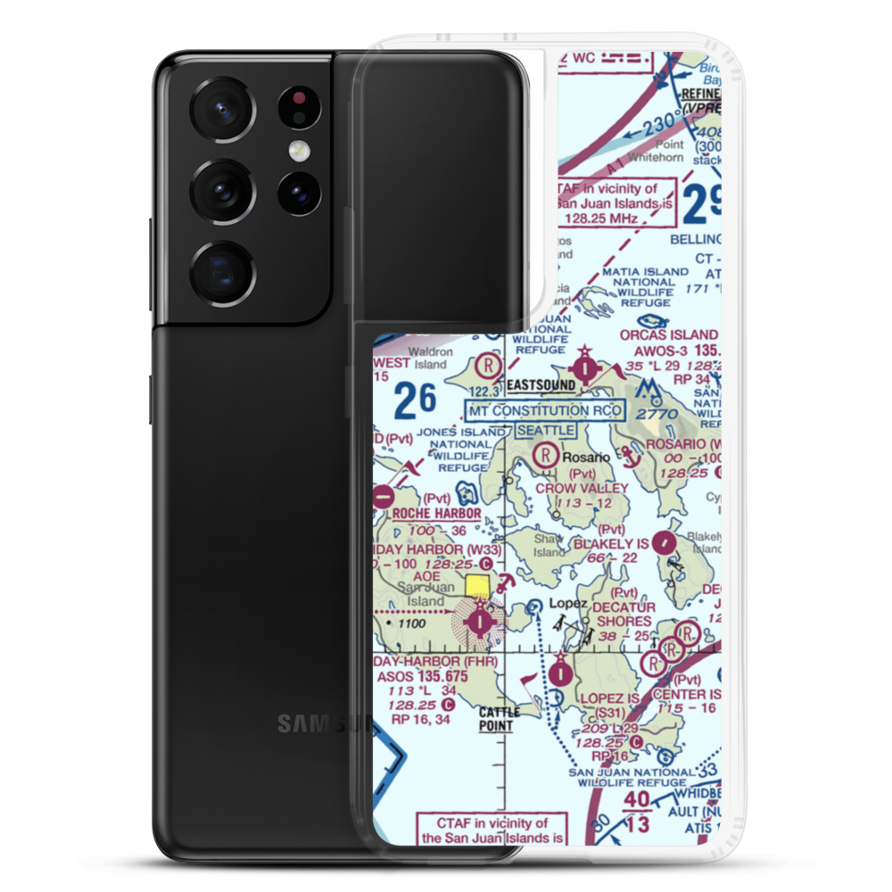 Crow Valley Airport (WA39) VFR Sectional Samsung Case Samsung Galaxy S21 Ultra model shown