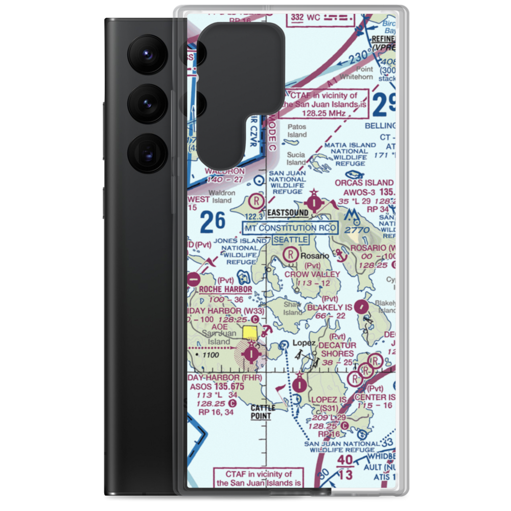 Crow Valley Airport (WA39) VFR Sectional Samsung Case Samsung Galaxy S22 Ultra model shown