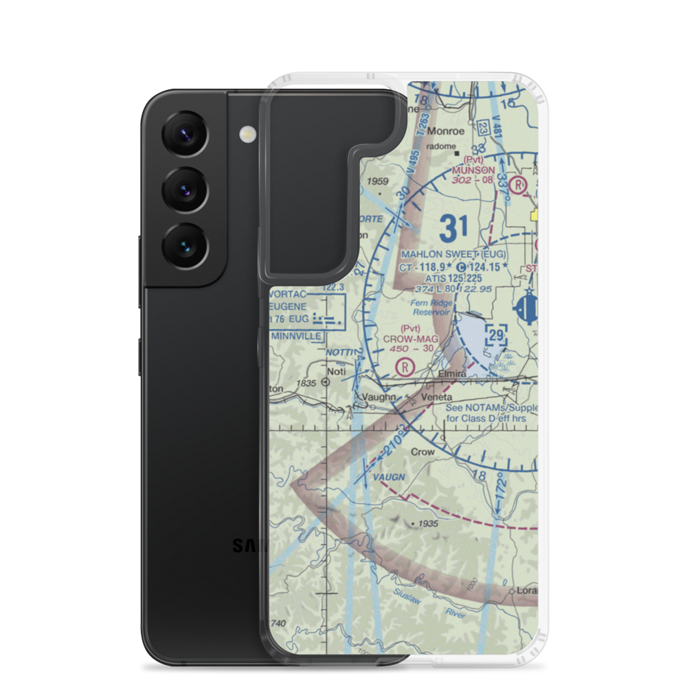 Crow-Mag Airport (33OR) VFR Sectional Samsung Case Samsung Galaxy S22 model shown