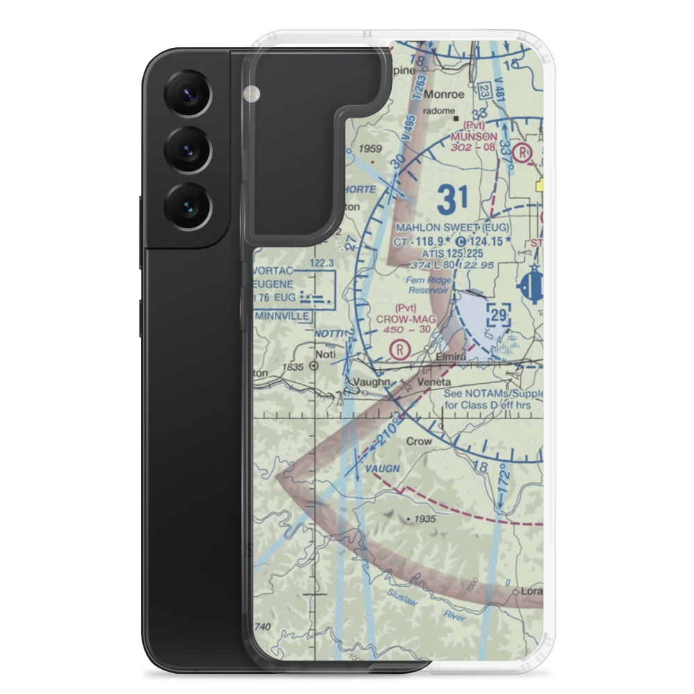 Crow-Mag Airport (33OR) VFR Sectional Samsung Case Samsung Galaxy S22 Plus model shown