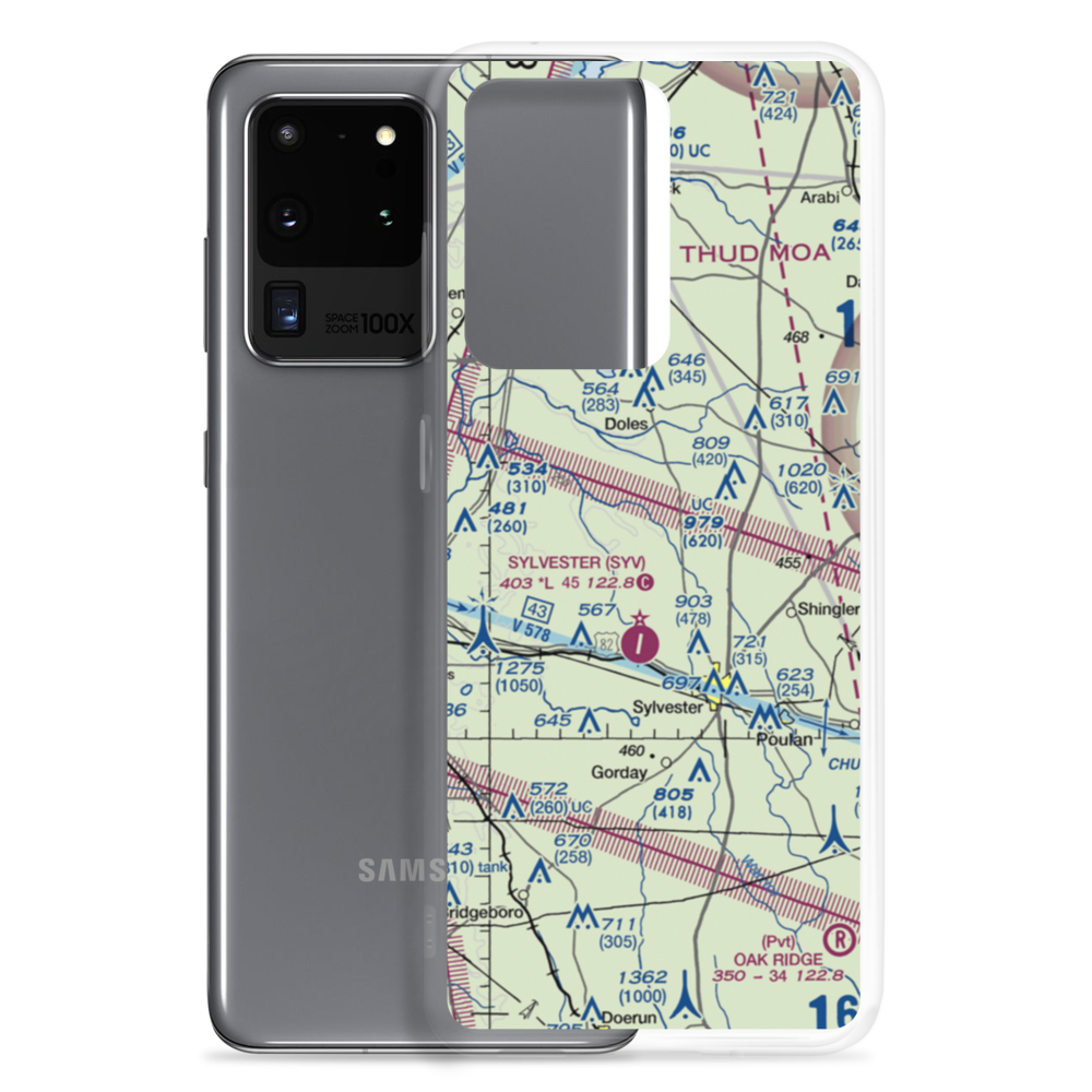 Crowe Airport (GA42) VFR Sectional Samsung Case Samsung Galaxy S20 Ultra model shown