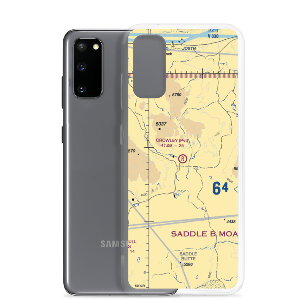 Crowley Ranch Airstrip (78OR) VFR Sectional Samsung Case Samsung Galaxy S20 model shown