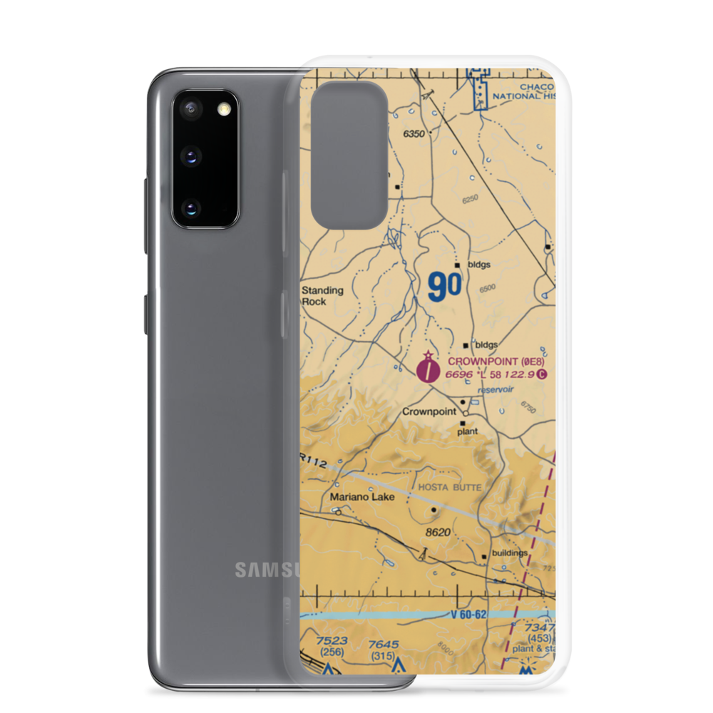 Crownpoint Airport (0E8) VFR Sectional Samsung Case Samsung Galaxy S20 model shown