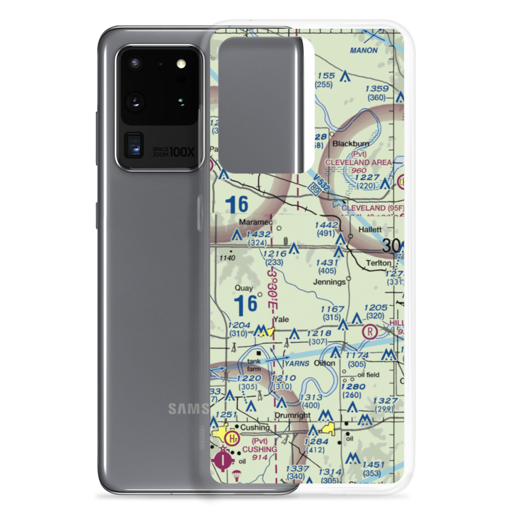 Crystal Airport (0OK9) VFR Sectional Samsung Case Samsung Galaxy S20 Ultra model shown