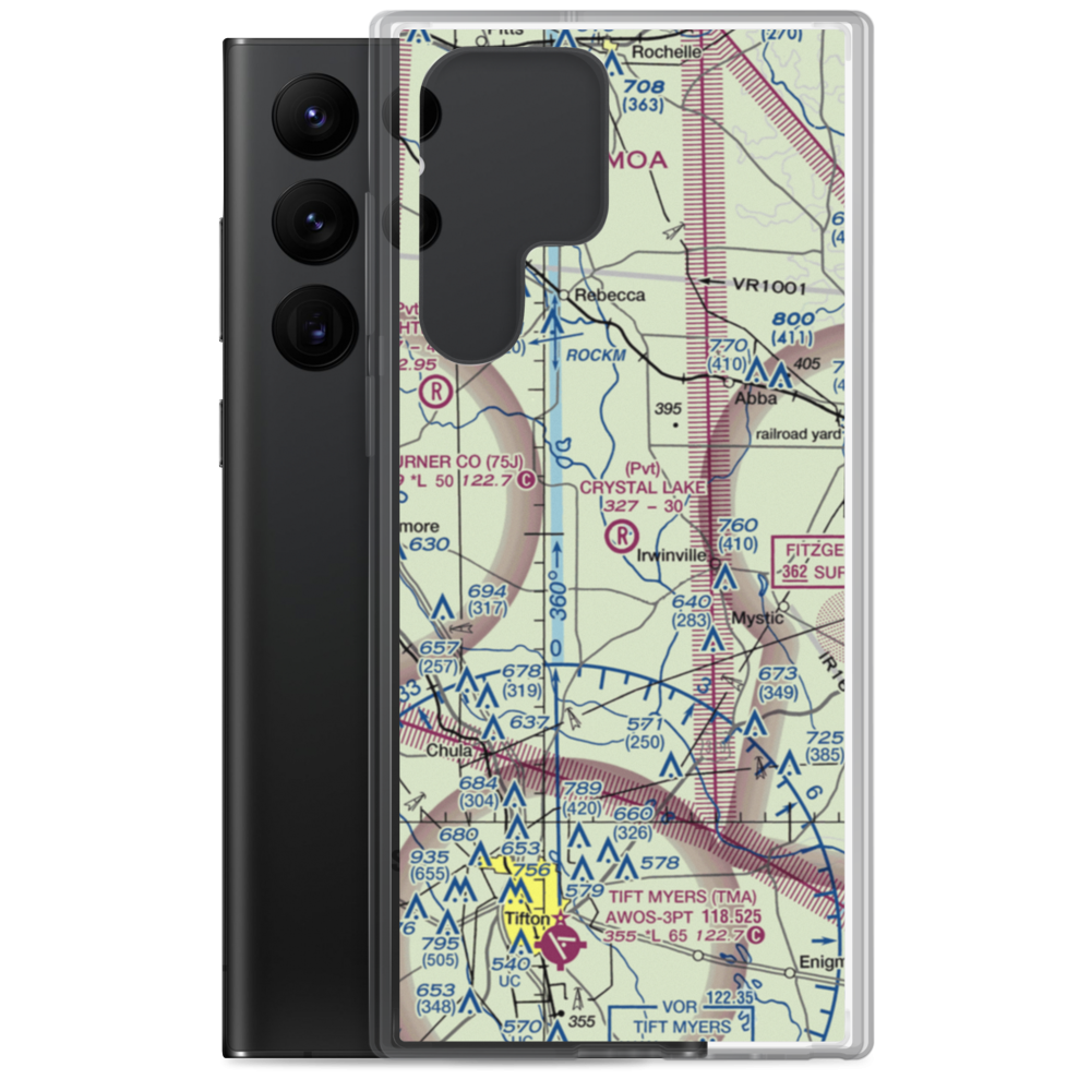 Crystal Lake Airpark (0GE1) VFR Sectional Samsung Case Samsung Galaxy S22 Ultra model shown