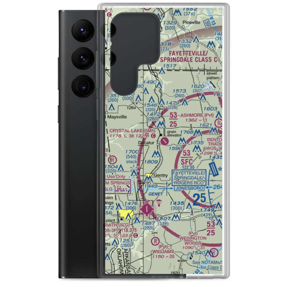 Crystal Lake Airport (5M5) VFR Sectional Samsung Case Samsung Galaxy S22 Ultra model shown